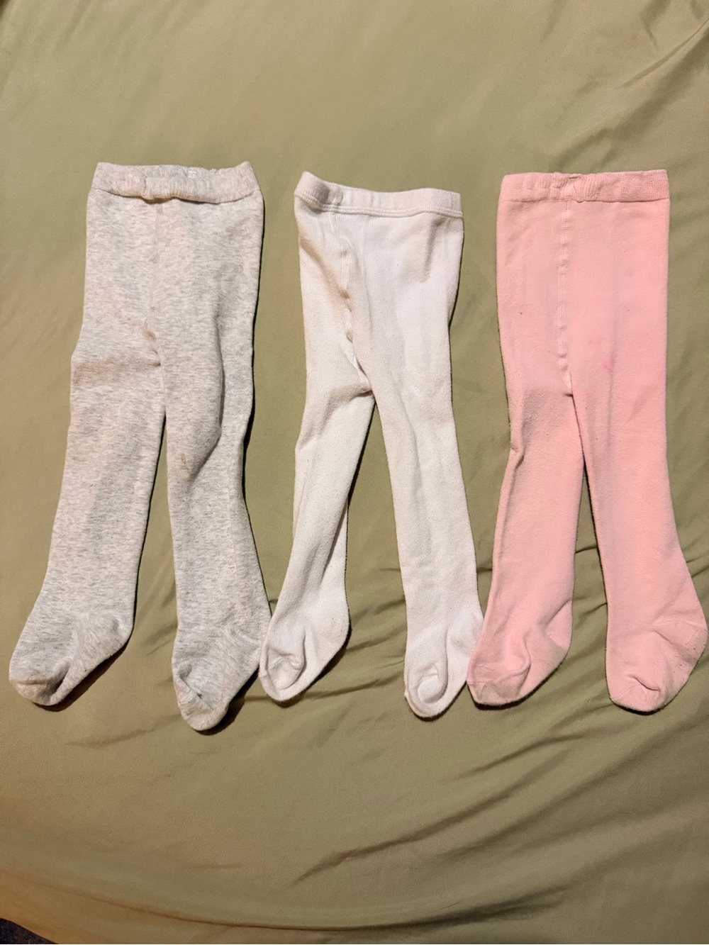 3-12 month baby sweater tights bundle - Pink, White, Light Gray